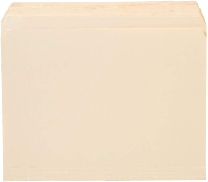 Staples Single‑Tab File Folders, Letter Size, Manila, Durable Paper Stock, 100/Box - Image 4