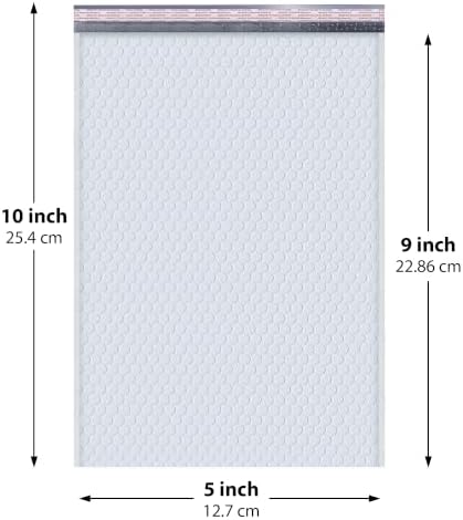 Small Bubble Mailers 5x10, Poly Padded Envelopes #00, 250 Pack Bulk - Image 2
