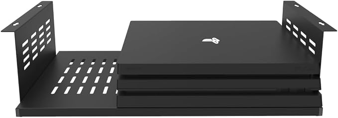 17" Under Desk Computer Mount for Small Form Factor Computers | SFF and PCs Mount Compatible with Laptop PlayStation 4 PS4 Slim PS4 Pro Gaming, Usage Space 17.3" W x4"H x 12" D (4inch High) - Image 6