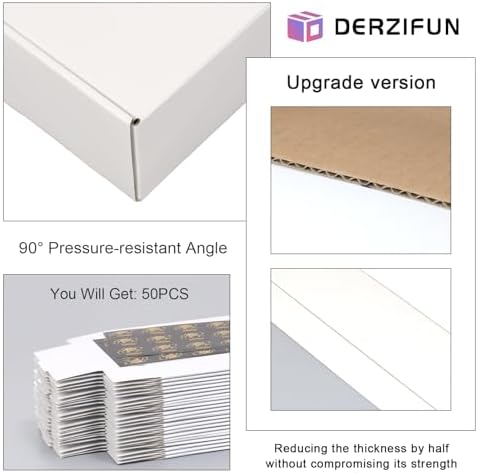 50 Pack 6"x6"x2" White Small Shipping Boxes for Packaging Small Business - Image 3
