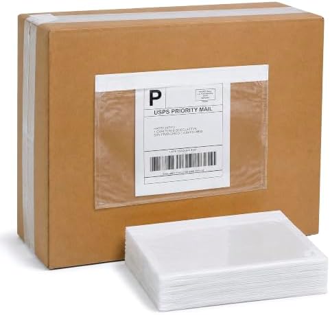 APQ Supply Clear Packing List Envelopes, 7 x 5.5 Inch Self Seal Shipping Document Pouches, 1000 Pack for Business Warehouse E Commerce Fulfillment and Shipping Departments by APQSupply%C2%AE