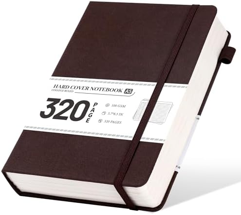 CAGIE Journal Notebook for Men Women Leather Journaling Diary Daily, Brown by CAGIE