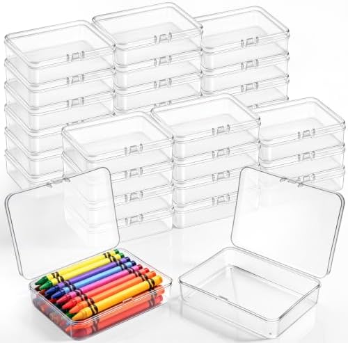 Wenqik 40 Pcs Crayon Box, Plastic Clear Organizer for Classroom by Wenqik