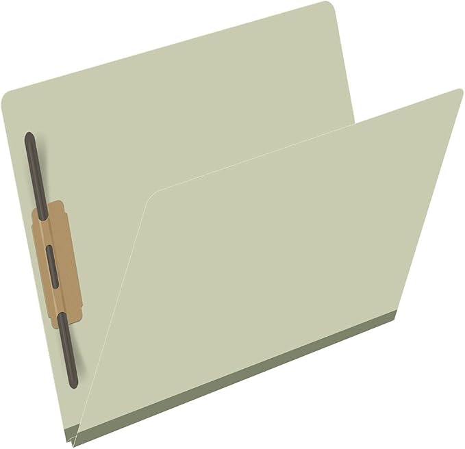 25 Pt. Pressboard Classification Folders, Full Cut End Tab, Letter Size, No Dividers, Green (Box of 25) - Image 2