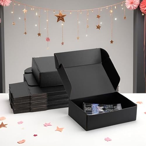 10x7x3 inch Black Shipping Boxes for Small Business- Set of 25 - Image 6