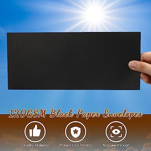 Jutom #10 Letter Size Kraft Envelopes, Black, 500 Pcs - Image 3