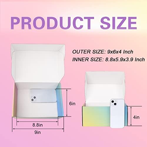 Shipping Boxes for Packaging, 9x6x4 Inches Corrugated Cardboard Boxes, Medium Mailing Boxes for Small Business (15 Pack, Colorful) - Image 2