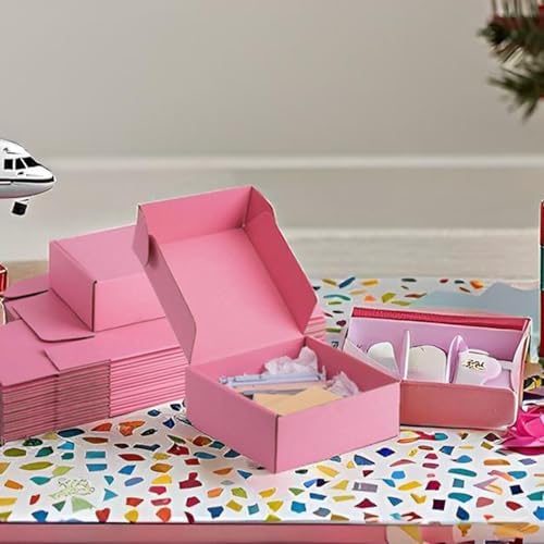 10x10x3 inch Pink Shipping Boxes for Small Business- Set of 25 - Image 4