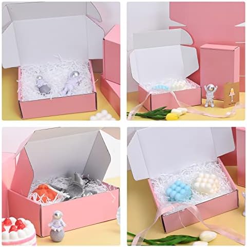 SNOGSWOG 28 Pack 9x6x3 inches Pink Shipping Boxes for Small Business, Small Corrugated Cardboard Gift Box for Mailing,Shipping,Storing,Christmas Gifts Wrapping - Image 7