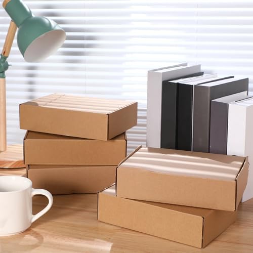Qilery 200 Pcs 9 x 6 x 2" Shipping Boxes Corrugated Cardboard Box - Image 6