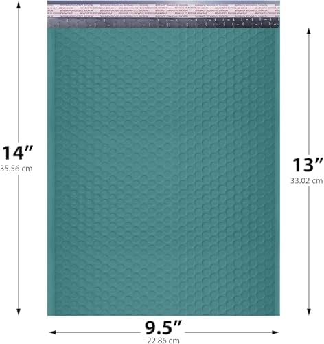 Green Bubble Mailers 10x13, Self Seal Poly Padded Envelopes, 100 Pack Bulk - Image 2