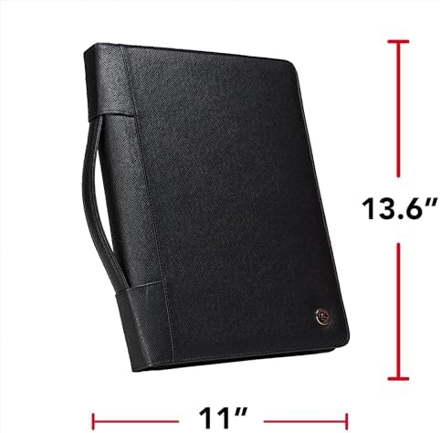Case-it Zipper Padfolio | Letter Size | 3-Ring Binder | PAD-40 Black - Image 6