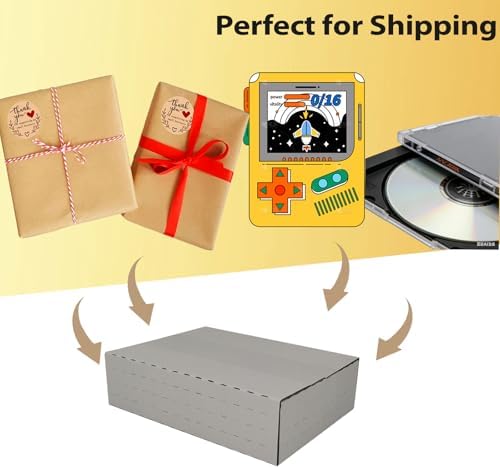 50 Pack DVD Shipping Box Mailers 7.5×5.5×2" Height Adjustable for Games CDs - Image 4
