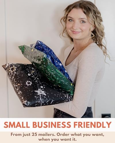 Poly Mailers 14.5 x 19 Inch - 100 pack Biodegradable Shipping Bags for Clothes and Large Items - Impack Self-Seal Waterproof Thick Mailing Envelope for Accessories & Clothing - Midnight Lush - Image 5