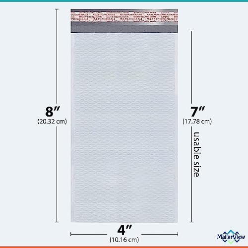 Small Bubble Mailers 4x8, Self Seal Poly Padded Envelopes #000, 500 Pack - Image 2