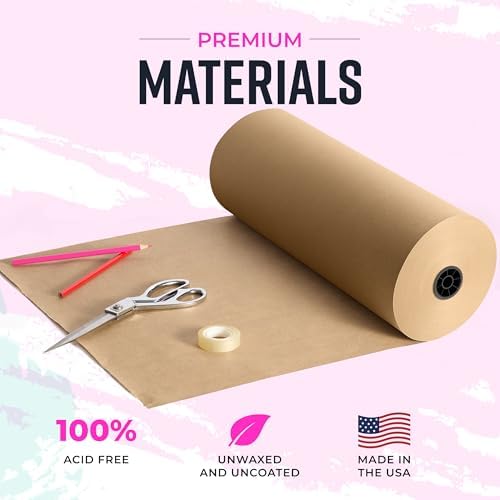 Bryco Goods Brown Packing Paper Roll 18" x 14,400" (1200ft) - Made in USA, Eco-Friendly Void Fill for Moving, Shipping & Box Cushioning - Sustainable, Recyclable, Kraft Paper Thickness - Image 3