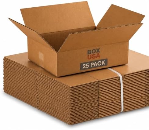 BOX USA Shipping Boxes Medium 12"L x 9"W x 4"H 25-Pack - Corrugated Cardboard Box for Moving, Mailing, Packing, Packaging and Storage by BOXUSA