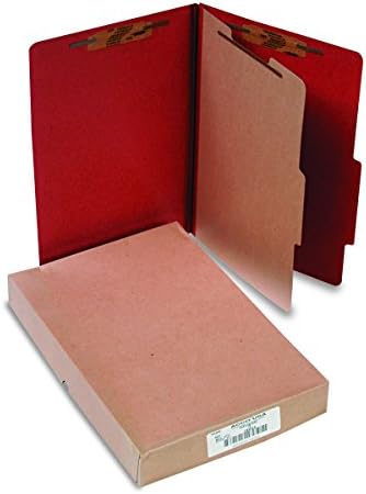 Acco ACC16034 Pressboard 4-Part Classification Folders, Legal, Earth Red, Box of 10 (16034) - Image 2