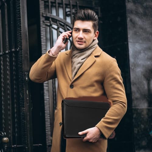 Personalized Genunie Leather Portfolio Binder, Customized Leather Portfolio for Men/Women,Business Portfolio Organizer for A4 Size Notepad, Customized Gift - Image 6