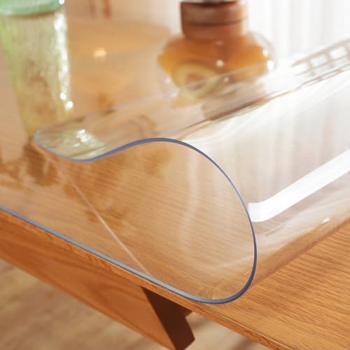 Warmstar Clear Table Protector - 2mm Thick, 46x66Inch Table Cover, Desk Mat for Coffee Table, Writing Desk, Dining Room - Image 6