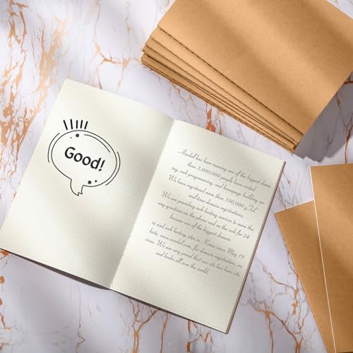 Mimorou 100 Pcs A5 Journals Notebooks Bulk,Brown,Dot - Image 5