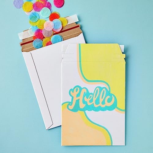 Stockroom Plus Mailing Envelopes - 6 x 8 in, White, 100-Count, Flat - Heavy Duty Cardboard Envelopes & Mailers for Photos, Documents & Trading Cards - Stay Flat Mailers - Image 2