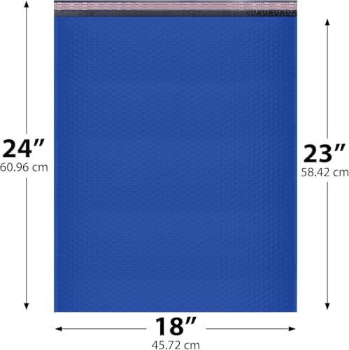 Royal Blue Bubble Mailers 18x23, Poly Padded Envelopes #9, 20 Pack - Image 2