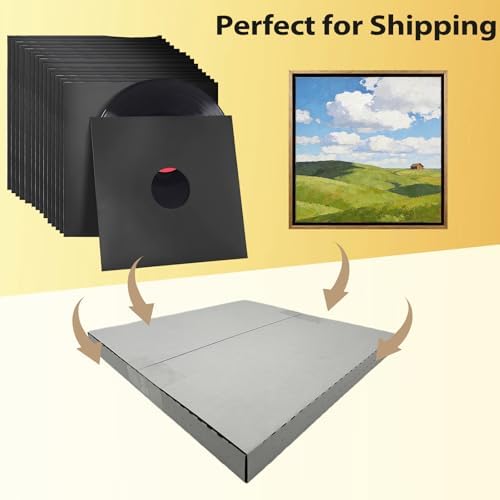 50 Pack 12.5×12.5×1" Vinyl Record Mailers, Height-Adjustable for LPs - Image 4