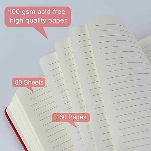 Coopay 24 Pack A5 Journal Notebooks Bulk, 160 Pages, 100GSM Thick Paper, 8.3 x 5.5 inch Hardcover Lined Leather Journals for Writing Office School Business,Bulk Notebook for Work Men Women (Red - Image 3