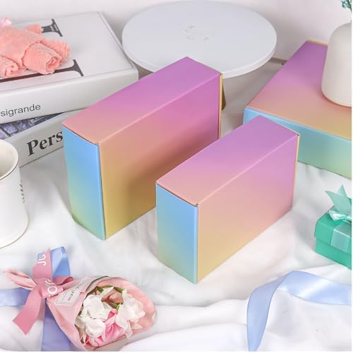 Shipping Boxes for Packaging 9x6x2", 30 Pack Colorful Corrugated Cardboard Boxes, Paper Mailing Boxes for Small Business - Image 3