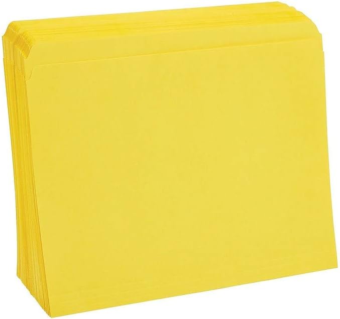 Staples File Folders, Single Tab, Letter Size, Yellow, 100/Box (ST509661-CC) - Image 2