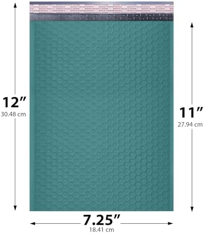 Green Bubble Mailers 7.25x12, Self Seal Poly Padded Envelopes #1, 100 Pack - Image 2