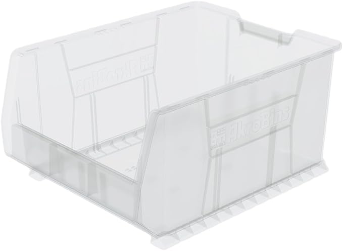 Akro-Mils 30289 Super-Size AkroBins Plastic Storage Bins, Space-Saving Stackable Bins for Garage, Classroom, Warehouse Organization, 24" L x 18" W x 12" H, Clear, 1-Pack by Akro-Mils