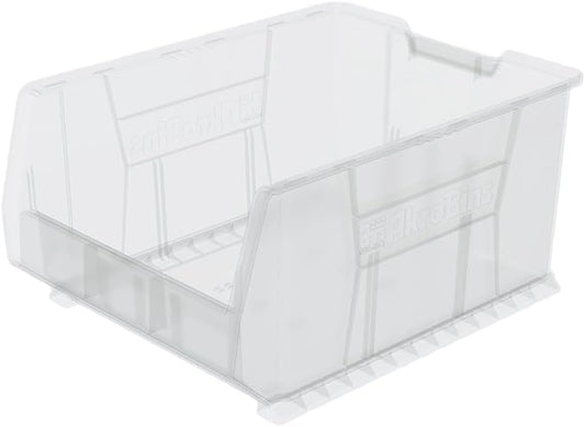 Akro-Mils 30289 Super-Size AkroBins Plastic Storage Bins, Space-Saving Stackable Bins for Garage, Classroom, Warehouse Organization, 24" L x 18" W x 12" H, Clear, 1-Pack by Akro-Mils