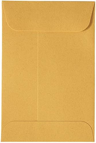 JAM PAPER #4 Coin Business Commercial Envelopes with Peel and Seal Closure - 3 x 4 1/2 - Brown Kraft Manila - Bulk 500/Carton by JAMPaper