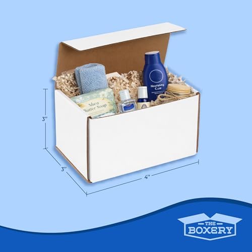 The Boxery Corrugated Mailers White Tuck Shipping Boxes (4x3x3) - Image 3
