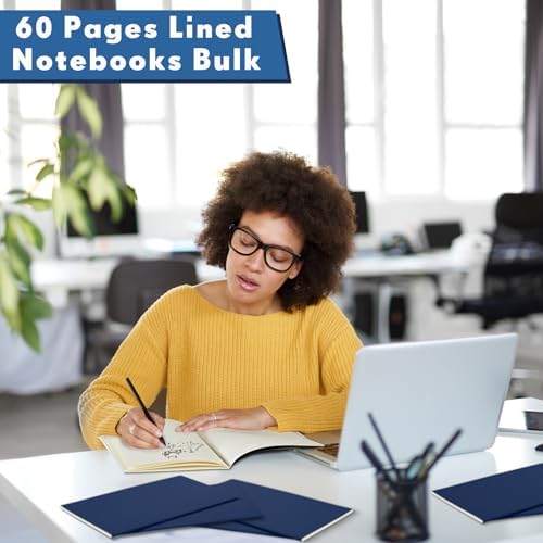 Mimorou 100 Pcs A5 Journals Notebooks Bulk,Navy,Blank - Image 3