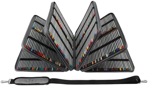 600-Slot Colored Pencil Case, 5-Layer Zipper with Shoulder strap and Handle - Image 4