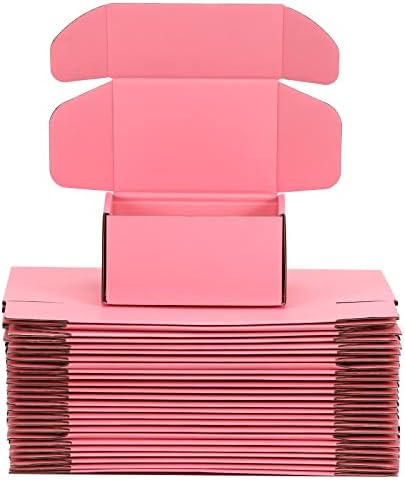 7x5x2 inch Pink Shipping Boxes for Small Business- Set of 25 by Yidomto