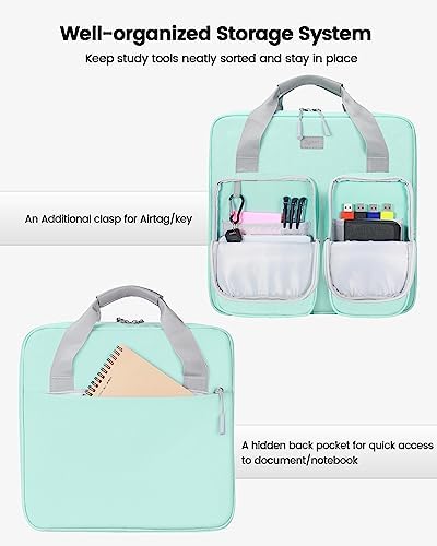 Zipper Binder 3 Inch 3 Ring with Shoulder Strap Multi-Pocket,Tough - Image 3