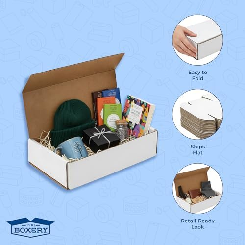 The Boxery Corrugated Mailers White Tuck Shipping Boxes (5x3x2) - Image 5