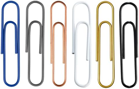 JAM PAPER Colorful Jumbo Paper Clips - Large 2 Inch Paperclips - Business Assortment - 6 Packs of 75 - Image 3