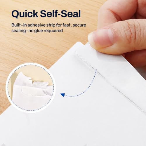 SUNEE 9 x 12 Catalog Envelopes Self Seal, Security Mailing Envelopes, 28lb White Paper, Ultra Strong Quick-Seal for Documents, Office & Business Use, 250 Pack - Image 4