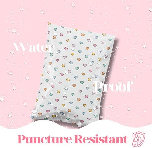 Pretty Package Store Poly Mailers 6x9, Preppy Hearts, 100 Pack - Image 5
