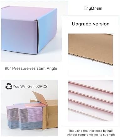 Shipping Boxes 4x4x2 Inch - Set of 45: Small Corrugated Cardboard Boxes - Purple Shipping Boxes for Small Business - Image 3
