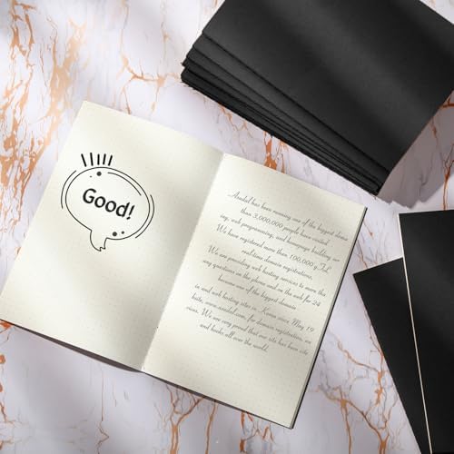 Mimorou 100 Pcs A5 Journals Notebooks Bulk,Black,Dot - Image 3