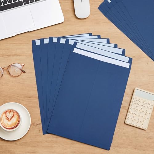 100 Pcs 9''x12'' Catalog Envelopes Self Adhesive Manila,Navy Blue - Image 4
