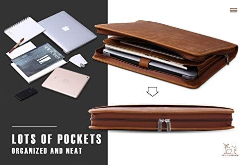 Personalized Leather Portfolio Padfolio for Men, Engraved Gifts for Father's Day for Husband from Wife, Customized Leather Gifts Present for Son/Dad, for Birthday, Brown - Image 7