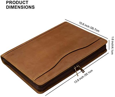 YIWEN Personalized Leather 3 Ring Binder Portfolio for 8.5 x 11” Notepad - Image 3