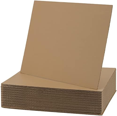 HOZEON 70 Pack 11 x 14 Inch Brown Corrugated Cardboard Sheets, 2mm Thick Cardboard Sheets, Flat Cardboard for Packing, Mailing, DIY Crafts by HOZEON